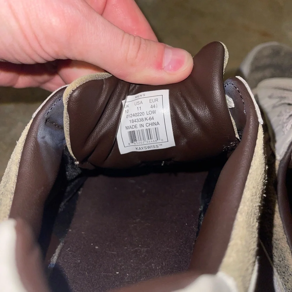 K-Swiss Men's Gray and White Sneakers - Picture 7 of 8